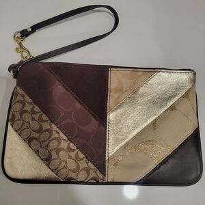 Coach  Patchwork Wristlet Clutch